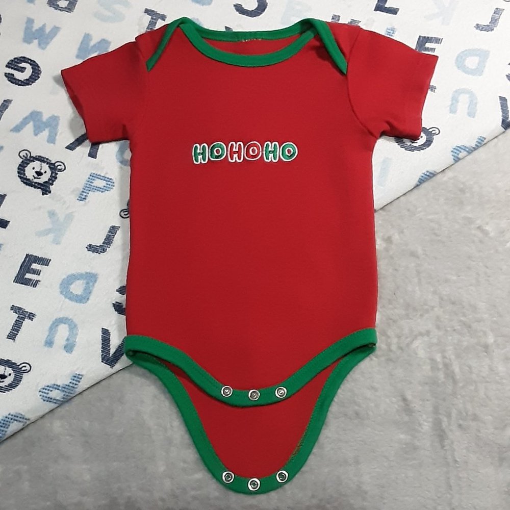 $1 | 3-6m | HO-HO-HO Christmas Bodysuit/Onesie
